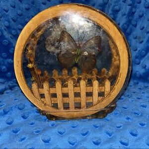 Vintage Lucite Resin Butterfly Napkin Holder Letter Holder by Gambut Design USA